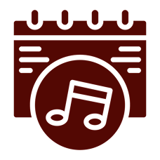 Musical event date illustration